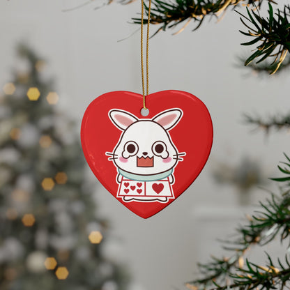 PunyPals x Alice in Wonderland: White Rabbit Ceramic Ornament