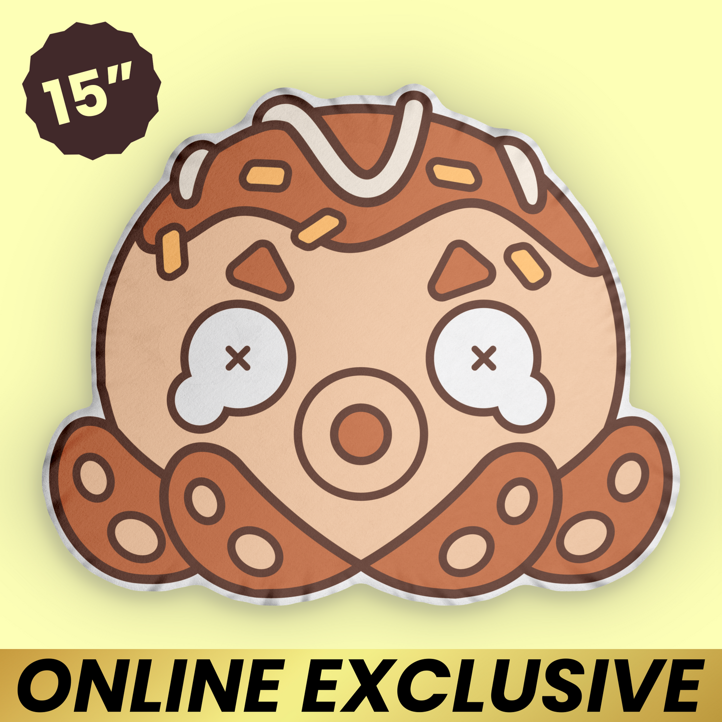 PunyPals Golden Toby the Takoyaki Plushie Pillow (15in)